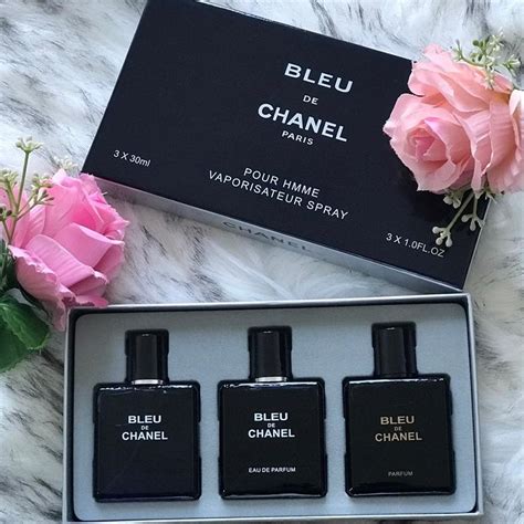 chanel blue set|bleu chanel gift set.